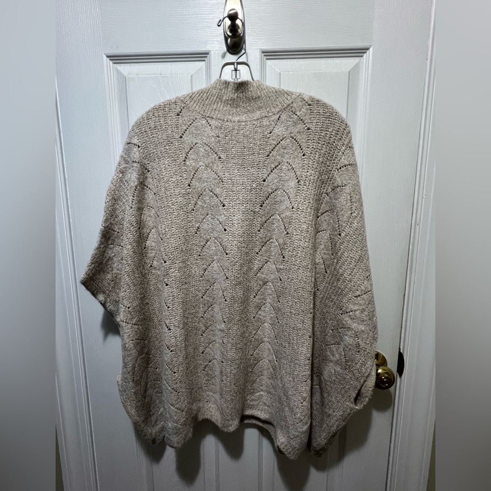Kori Taupe Knit Poncho/Sweater